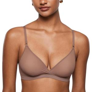 imageINLYRIC Womens Cosnufy Sheer Triangle Bralettes  Unlined Mesh Sexy Comfortable No Padding Bras No UnderwireBrown Purple