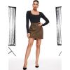 imageINLYRIC Womens Long Sleeve Sleeveless Scoop Square Neck Bodysuit Ribbed Tank Tops Slimming Body Suits JumpsuitsBlack