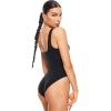 imageINLYRIC Womens Natrelax Sexy V Neck Bodysuit Double Lined Slimming Sleeveless Tank Tops Bodysuits for Going OutBlack