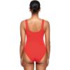 imageINLYRIC Womens Natrelax Sexy V Neck Bodysuit Double Lined Slimming Sleeveless Tank Tops Bodysuits for Going OutDark Red