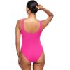 imageINLYRIC Womens Natrelax Sexy V Neck Bodysuit Double Lined Slimming Sleeveless Tank Tops Bodysuits for Going OutHot Pink