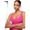 imageINLYRIC Womens Natrelax Sexy V Neck Bodysuit Double Lined Slimming Sleeveless Tank Tops Bodysuits for Going OutHot Pink