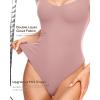 imageINLYRIC Womens Natrelax Sexy V Neck Bodysuit Double Lined Slimming Sleeveless Tank Tops Bodysuits for Going OutRose Fragrant Purple