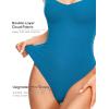 imageINLYRIC Womens Natrelax Sexy V Neck Bodysuit Double Lined Slimming Sleeveless Tank Tops Bodysuits for Going OutSupersonic Blue