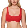 imageINLYRIC Womens Natrelax Bralette Underwire Support Double Lined Non Padded Sexy BrasDeep Red