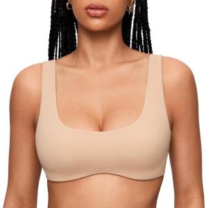 imageINLYRIC Womens Natrelax Bralette Underwire Support Double Lined Non Padded Sexy BrasBeige