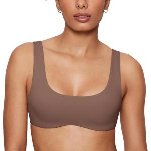 imageINLYRIC Womens Natrelax Bralette Underwire Support Double Lined Non Padded Sexy BrasBrown Purple