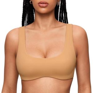 imageINLYRIC Womens Natrelax Bralette Underwire Support Double Lined Non Padded Sexy BrasDoe Brown