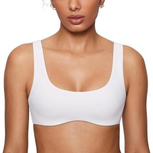 imageINLYRIC Womens Natrelax Bralette Underwire Support Double Lined Non Padded Sexy BrasWhite