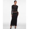 imageINLYRIC Womens Cosnufy Mesh Sheer Long Sleeve Tops See Through Crew Neck Going Out Tops Trendy Sexy ShirtsBlack