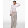 imageINLYRIC Womens Cosnufy Mesh Sheer Long Sleeve Tops See Through Crew Neck Going Out Tops Trendy Sexy ShirtsSnow White