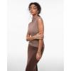imageINLYRIC Womens Cosnufy Mesh Sheer Mock Turtle Neck Tank Tops See Through Sleeveless Sexy Summer Going Out TopsBrown Purple