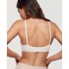 imageINLYRIC Womens Inbarely Triangle Bralette Plunge Unlined Seamless Bra No Underwire Sexy Comfortable EverydayCoconut White  See Through