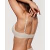 imageINLYRIC Womens Inbarely Triangle Bralette Plunge Unlined Seamless Bra No Underwire Sexy Comfortable EverydayFlax Beige
