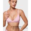 imageINLYRIC Womens Inbarely Triangle Bralette Plunge Unlined Seamless Bra No Underwire Sexy Comfortable EverydaySweet Pink