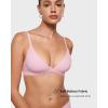 imageINLYRIC Womens Inbarely Triangle Bralette Plunge Unlined Seamless Bra No Underwire Sexy Comfortable EverydaySweet Pink