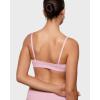 imageINLYRIC Womens Inbarely Triangle Bralette Plunge Unlined Seamless Bra No Underwire Sexy Comfortable EverydaySweet Pink