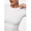 imageINLYRIC Womens Inbarely Ultra Short Sleeve Tops Crew Neck Double Lined Slim Going Out Fit T Shirts Summer Basic TopSnow White