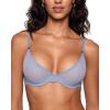 imageINLYRIC Womens Cosnufy Sheer Balconette Bra Demi Unlined Plunge Mesh See Through Sexy Bras UnderwireMoonlight Blue