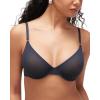 imageINLYRIC Womens Cosnufy Sheer Balconette Bra Demi Unlined Plunge Mesh See Through Sexy Bras UnderwireTwilight Blue