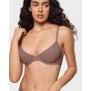 imageINLYRIC Womens Inbarely Plus Balconette Bra  Lightly Padded Underwire Sexy Tshirt Demi Bras SupportiveBrown Purple  Size Up One Cup