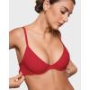 imageINLYRIC Womens Inbarely Plus Balconette Bra  Lightly Padded Underwire Sexy Tshirt Demi Bras SupportiveLipstick Red  Size Up One Cup