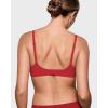 imageINLYRIC Womens Inbarely Plus Balconette Bra  Lightly Padded Underwire Sexy Tshirt Demi Bras SupportiveLipstick Red  Size Up One Cup