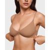 imageINLYRIC Womens Inbarely Plus Plunge Bra  Unlined Underwire Sexy Demi Balconette BrasGravel Beige