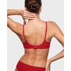 imageINLYRIC Womens Inbarely Plus Plunge Bra  Unlined Underwire Sexy Demi Balconette BrasLipstick Red