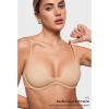 imageINLYRIC Womens Inbarely Plus Plunge Bra  Unlined Underwire Sexy Demi Balconette BrasWarm Beige