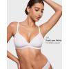 imageINLYRIC Womens Inbarely Triangle Bralette Comfortable Unlined V Neck Wireless Smoothing Bra Top StretchWhite  See Through