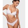 imageINLYRIC Womens Inbarely Triangle Bralette Comfortable Unlined V Neck Wireless Smoothing Bra Top StretchWhite  See Through