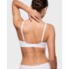 imageINLYRIC Womens Inbarely Triangle Bralette Comfortable Unlined V Neck Wireless Smoothing Bra Top StretchWhite  See Through