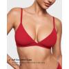 imageINLYRIC Womens Inbarely Triangle Bralette Plunge Unlined Seamless Bra No Underwire Sexy Comfortable EverydayLipstick Red