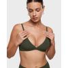 imageINLYRIC Womens Inbarely Triangle Bralette Plunge Unlined Seamless Bra No Underwire Sexy Comfortable EverydayOlive Green