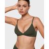 imageINLYRIC Womens Inbarely Triangle Bralette Plunge Unlined Seamless Bra No Underwire Sexy Comfortable EverydayOlive Green
