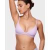 imageINLYRIC Womens Inbarely Triangle Bralette Plunge Unlined Seamless Bra No Underwire Sexy Comfortable EverydayOrchid Hush
