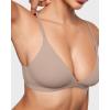 imageINLYRIC Womens Inbarely Triangle Bralette Plunge Unlined Seamless Bra No Underwire Sexy Comfortable EverydayRose Gray