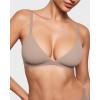imageINLYRIC Womens Inbarely Triangle Bralette Plunge Unlined Seamless Bra No Underwire Sexy Comfortable EverydayRose Gray