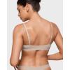 imageINLYRIC Womens Inbarely Triangle Bralette Plunge Unlined Seamless Bra No Underwire Sexy Comfortable EverydayVanilla White