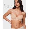 imageINLYRIC Womens Sheer Demi Balconette Bra  Sexy Mesh Unlined Underwire See Through Demi BrasBeige  Size Up One Cup
