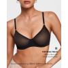 imageINLYRIC Womens Sheer Demi Balconette Bra  Sexy Mesh Unlined Underwire See Through Demi BrasBlack  Size Up One Cup