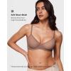 imageINLYRIC Womens Sheer Demi Balconette Bra  Sexy Mesh Unlined Underwire See Through Demi BrasBrown Purple  Size Up One Cup