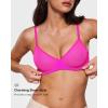 imageINLYRIC Womens Sheer Demi Balconette Bra  Sexy Mesh Unlined Underwire See Through Demi BrasGlitter Rose  Size Up One Cup