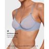 imageINLYRIC Womens Sheer Demi Balconette Bra  Sexy Mesh Unlined Underwire See Through Demi BrasMoonlight Blue  Size Up One Cup