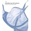 imageINLYRIC Womens Sheer Demi Balconette Bra  Sexy Mesh Unlined Underwire See Through Demi BrasMoonlight Blue  Size Up One Cup