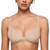 imageINLYRIC Womens Inbarely Triangle Bralette Comfortable Unlined V Neck Wireless Smoothing Bra Top StretchWheat Beige