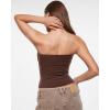 imageINLYRIC Natrelax Womens Tube Tops Strapless Tank Tops Sexy Summer Going Out Crop Tops Trendy Bandeau TopsHazelnut  Go Up One Size