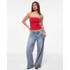 imageINLYRIC Natrelax Womens Tube Tops Strapless Tank Tops Sexy Summer Going Out Crop Tops Trendy Bandeau TopsLipstick Red  Go Up One Size