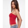 imageINLYRIC Natrelax Womens Tube Tops Strapless Tank Tops Sexy Summer Going Out Crop Tops Trendy Bandeau TopsLipstick Red  Go Up One Size